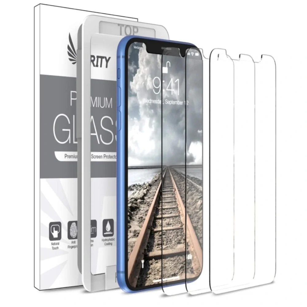 Purity 3 Pack Waterproof Tempered Glass Screen Protector for iPhone